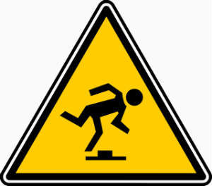 warning for slip and fall